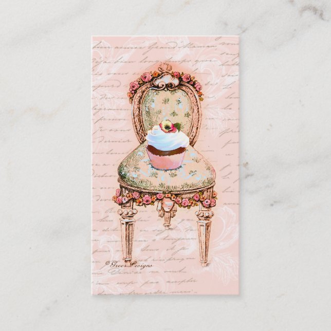 Pink Cupcake Bakery Business Profile Card (Front)