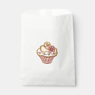 Pink Cupcake Bakery Favor Bag