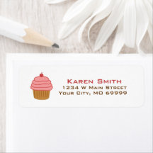 Pink Cupcake Bakery Return Address