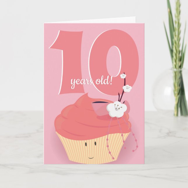 Pink Cupcake Birthday | Birthday Card (Front)