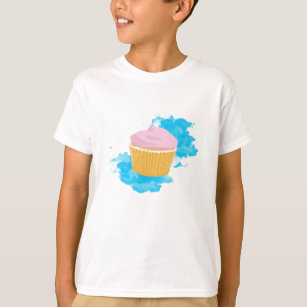 Pink Cupcake Blue  T-Shirt