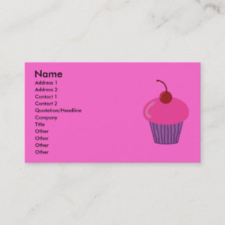 Pink Cupcake Business Cards