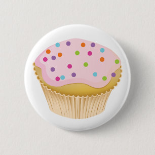 Pink Cupcake Button