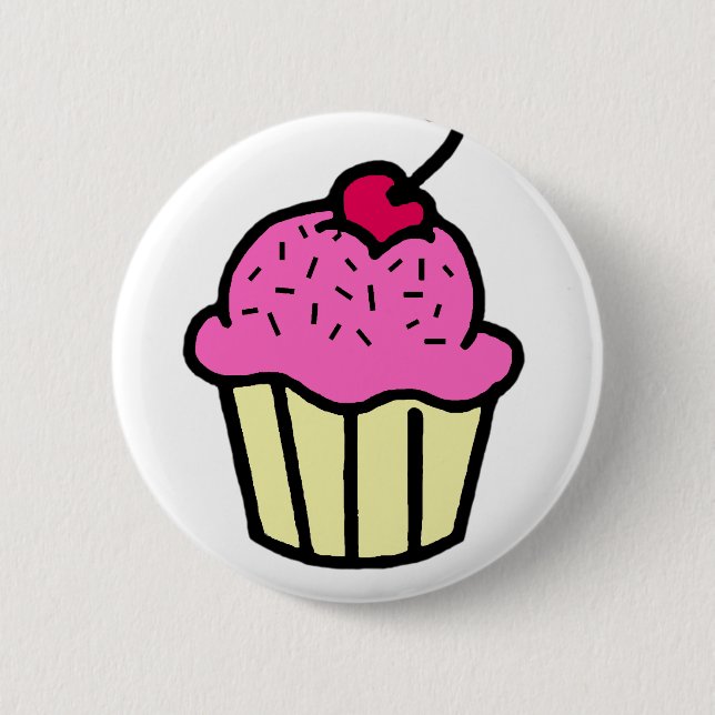 Pink Cupcake Button (Front)