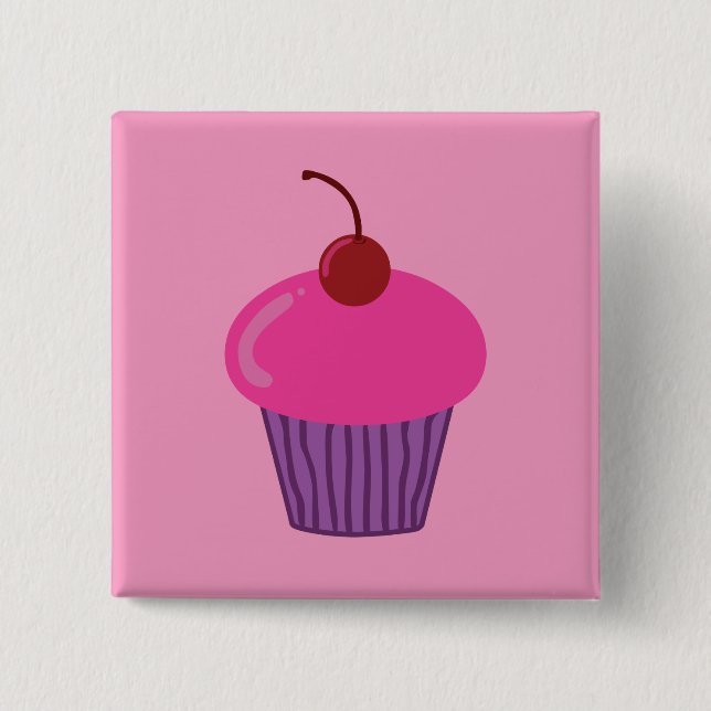 Pink Cupcake Button (Front)