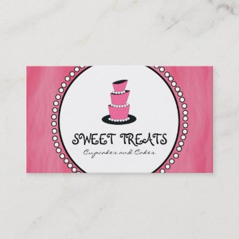 Pink Cupcake Cake Bakery Business Cards by CoutureBusiness at Zazzle