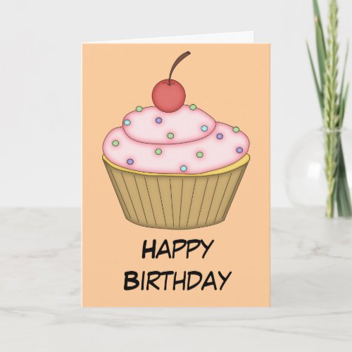 Pink Cupcake Card