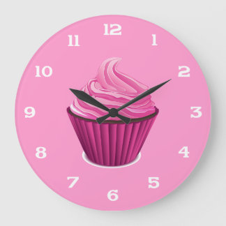 Pink Cupcake Clock