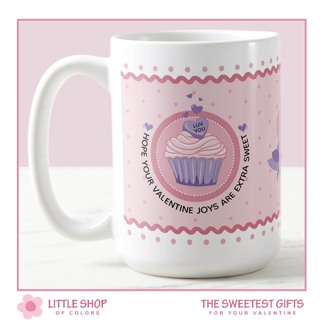 Pink Cupcake Customizable Valentine's Day Coffee Mug (Creator Uploaded)