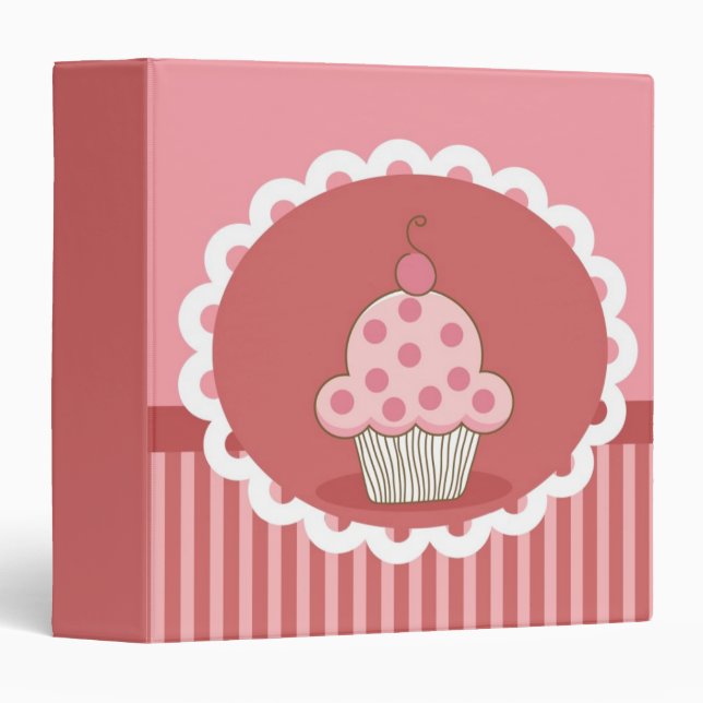 Pink Cupcake Design Binder (Front/Spine)