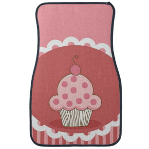 Pink Cupcake Design Car Mat