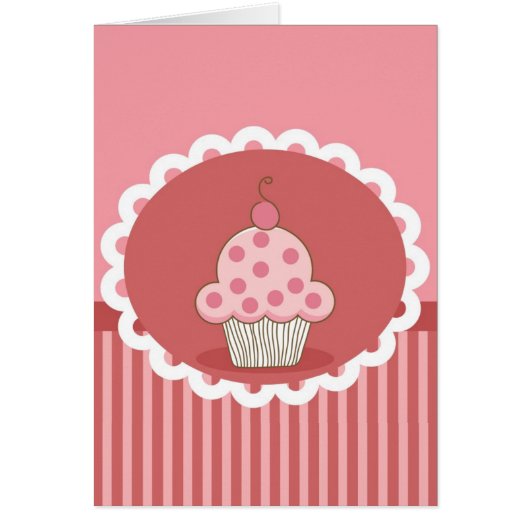 Pink Cupcake Design Cards (Front)