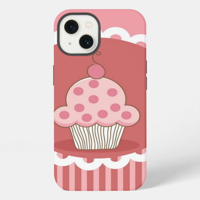 Pink Cupcake Design Iphone Case (Back)