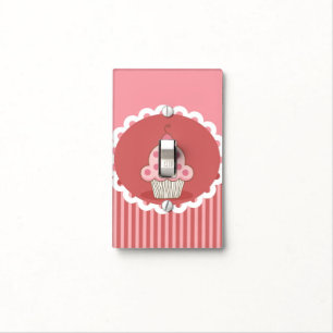 Pink Cupcake Design Light Switch Cover