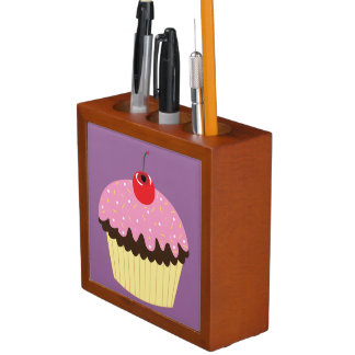 Pink Cupcake Desk Organizer