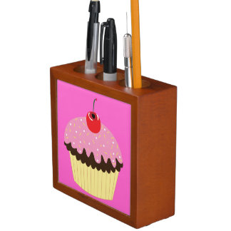 Pink Cupcake Desk Organizer