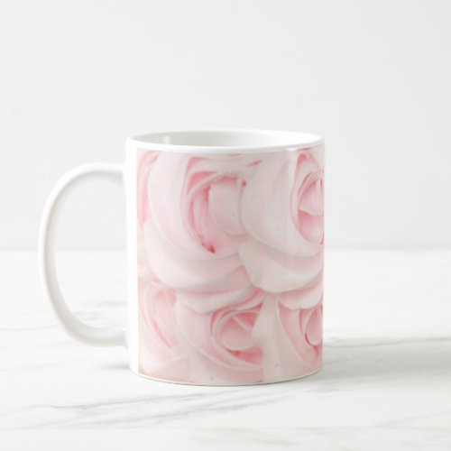 Pink cupcake frosting rose  coffee mug