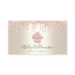 Pink Cupcake Glitter Drips Bakery Pastry Chef Gold Business Card Pink Cupcake Glitter Drips Bakery Pastry Chef Gold Business Card