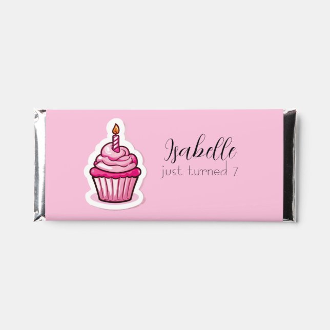 Pink Cupcake Hershey's Chocolate Bars (1.55 oz.) (Front)