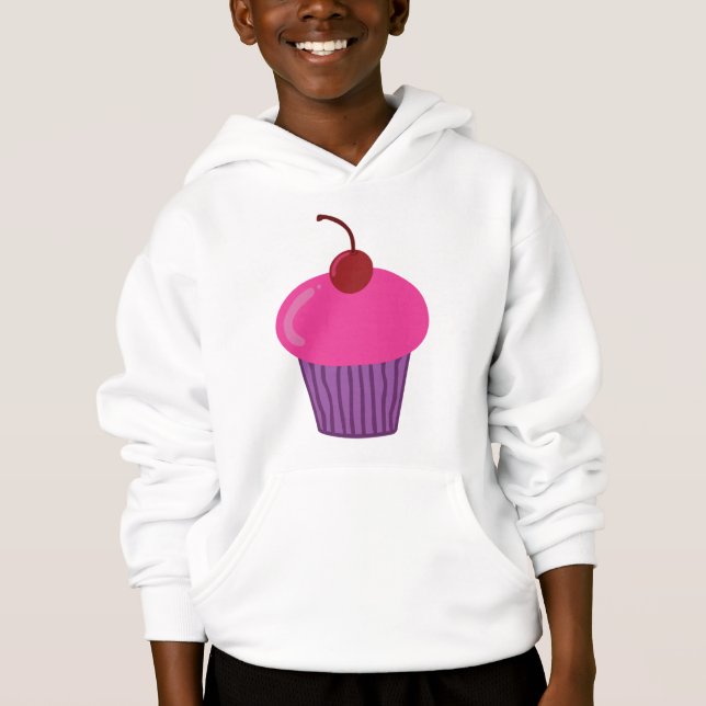Pink Cupcake Hooded Sweatshirt (Front)