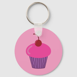 Pink Cupcake Keychain