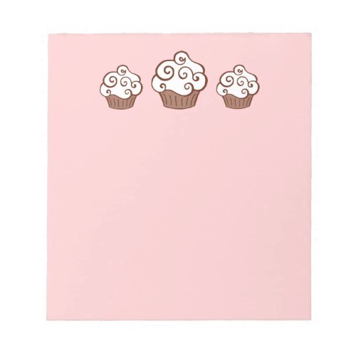 Pink Cupcake Kitchen Notepad Notes Gift