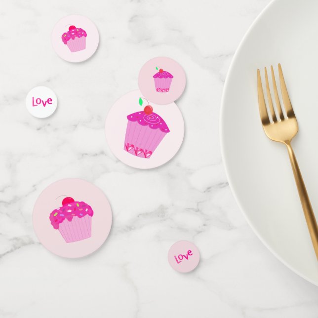 Pink Cupcake Love Confetti (Group)