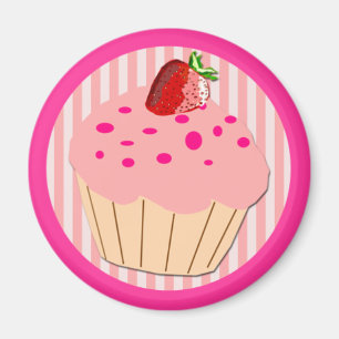 Pink Cupcake Magnet