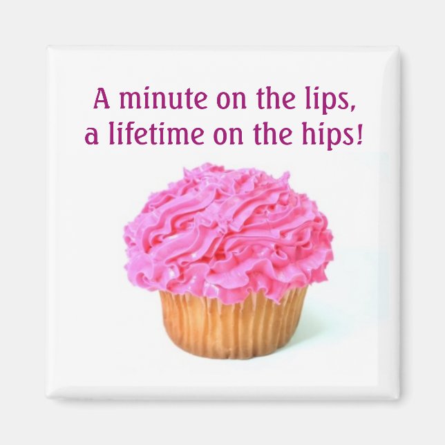Pink Cupcake Magnet (Front)