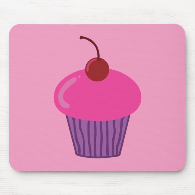 Pink Cupcake Mouse Pad (Front)