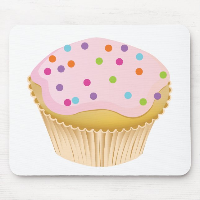 Pink Cupcake Mouse Pad (Front)