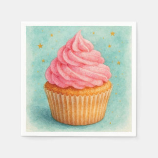 Pink Cupcake Napkins. Napkins