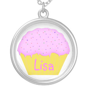 Pink Cupcake Necklace
