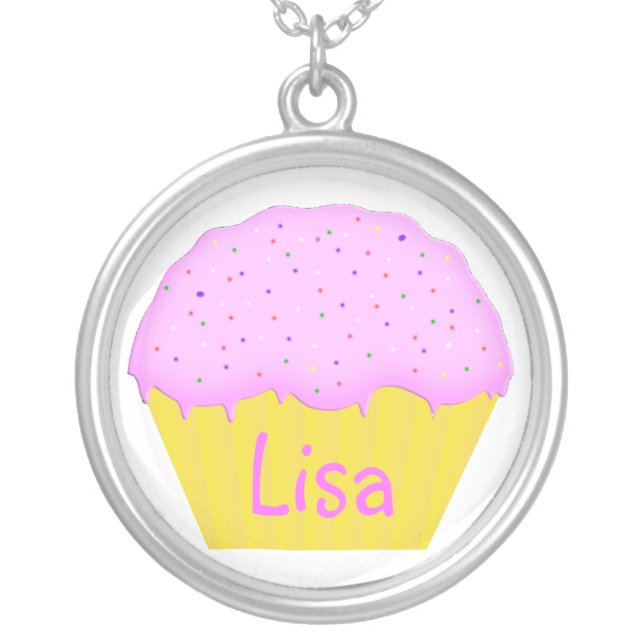 Pink Cupcake Necklace (Front)