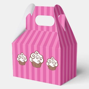 Pink Cupcake Party Favor Gift Box
