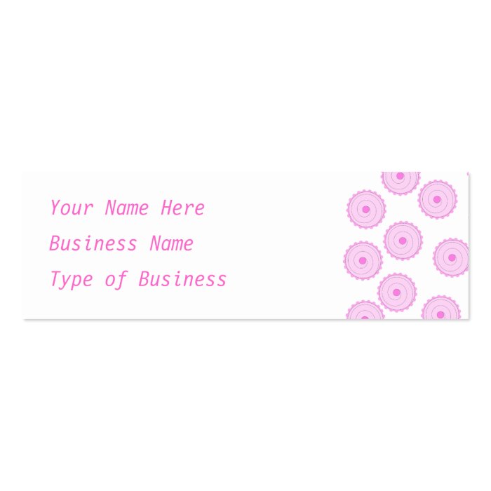 Pink Cupcake Pattern. Business Card Template