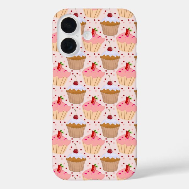 Pink Cupcake Pattern Case-Mate iPhone Case (Back)