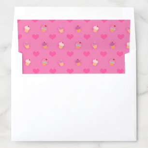 Pink Cupcake Pattern Envelope Liner