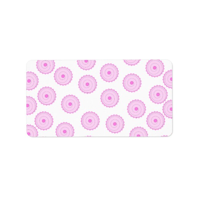 Pink Cupcake Pattern. Label (Front)