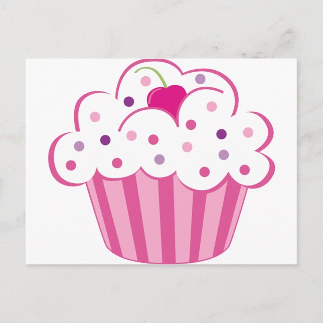 Pink Cupcake Postcard (Front)