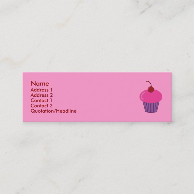 Pink Cupcake Profile Cards (Front)