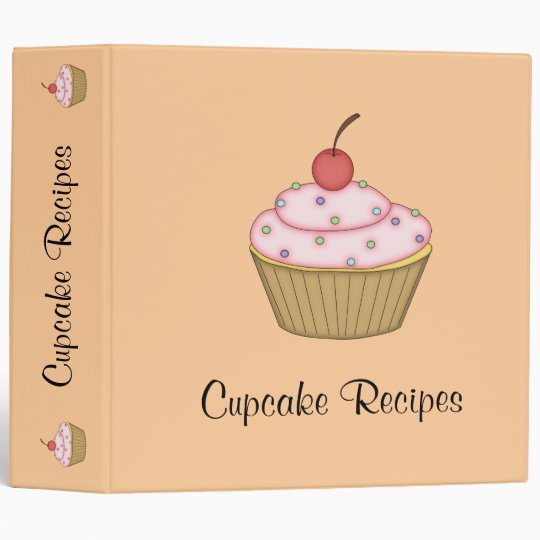 Pink Cupcake Recipe Binder