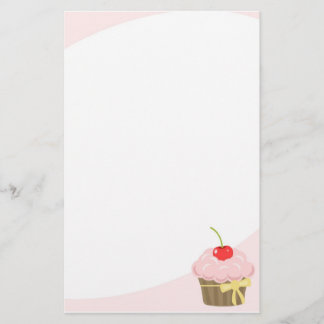 Pink Cupcake Stationery