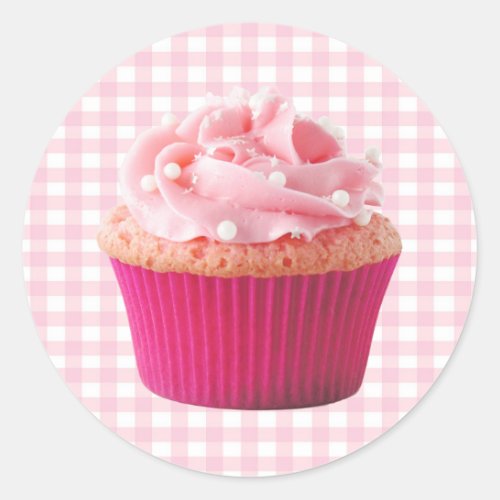 Pink Cupcake Sticker