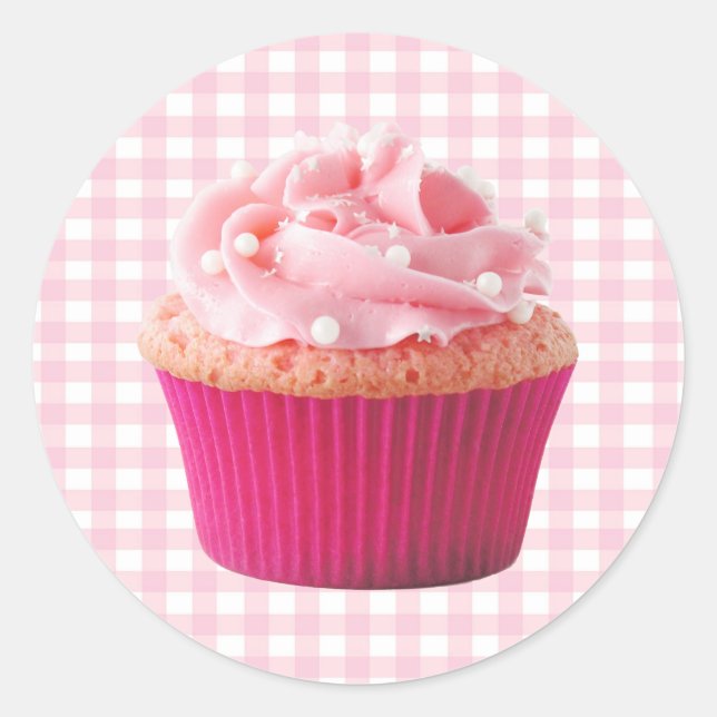 Pink Cupcake Sticker (Front)