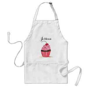 Pink cupcake Sweet Food Cakes Baking Cute Adult A Adult Apron