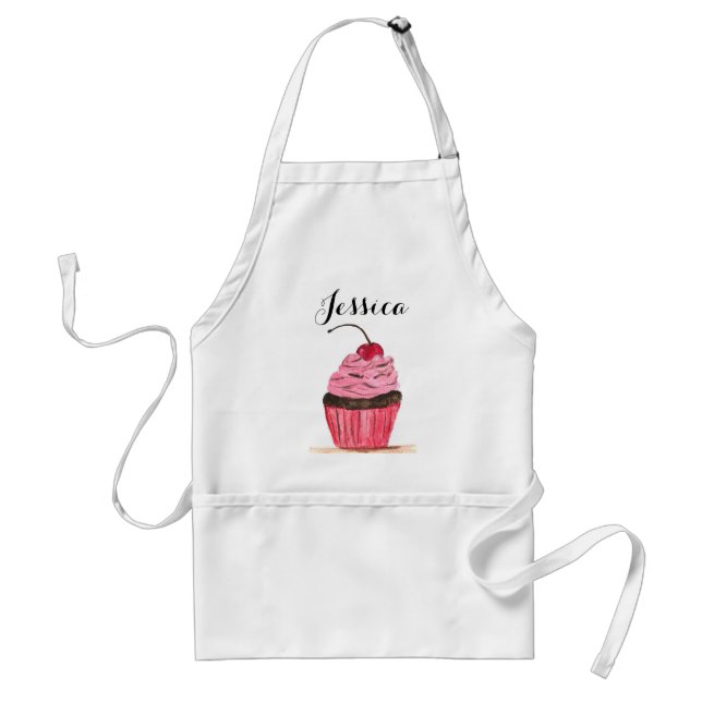 Pink cupcake Sweet Food Cakes Baking Cute  Adult A Apron (Front)