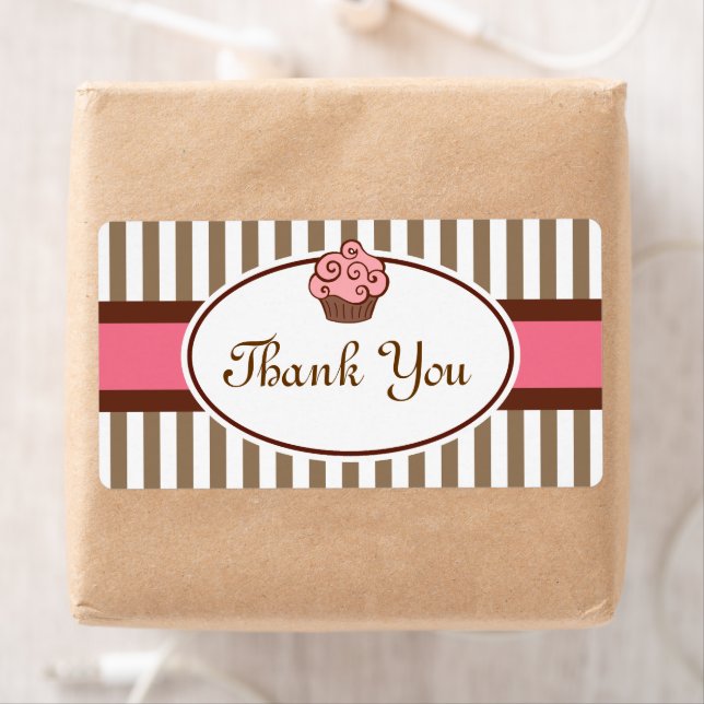 Pink Cupcake Thank You Labels (Insitu)