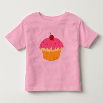 Pink Cupcake Toddler T-shirt by totallypainted at Zazzle