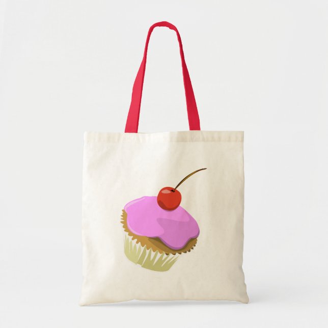 Pink cupcake tote bag (Front)